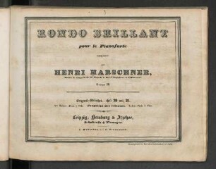 Rondo brillant pour le pianoforte : uvre 79