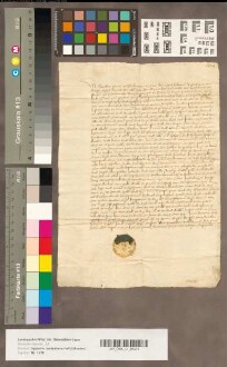 Graf Claus von Tecklenburg gelobt auf Geheiß des Kölner Erzb. Dietrich, seines Herren und omen, auch namens seines Schwagers, Graf Gerd von Oldenburg und Delmenhorst, mit ihren neven und oemen, Bernhard und Simon z. Lippe, und Graf Otto von Holstein und Schaumburg vom 7. Dez. bis zum 1. Mai 1455 Frieden zu halten, und verspricht zudem, die gefangenen lipp. Mannen und Reisigen nach Lösegeldzahlung freizulassen (dach geven).