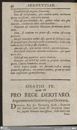 Oratio IV. quae est Pro Rege Deiotaro