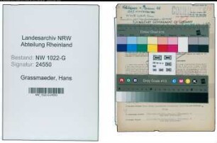 Entnazifizierung Hans Grassmaeder , geb. 14.07.1904 (Chemiker)