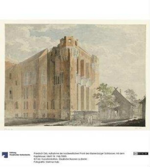Aufnahme der nordwestlichen Front des Marienburger Schlosses mit dem Kapitelsaal