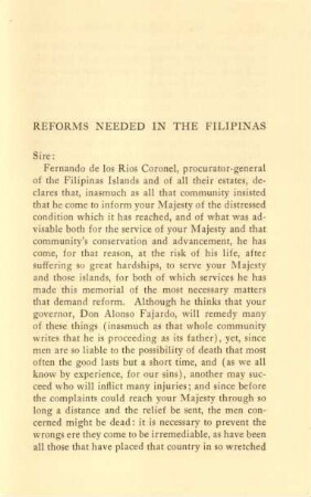 Reforms needed in the Filipinas