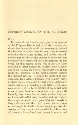 Reforms needed in the Filipinas
