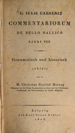 Commentariorum de bello gallico libri VIII