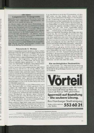 123 Jahre Langenhorner Gesangverein