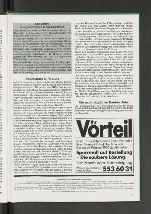 123 Jahre Langenhorner Gesangverein