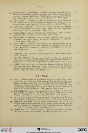 Fayence (Nr. 753-855)