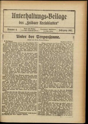 Ausgabe vom Sonntag, den 28. Januar 1917.