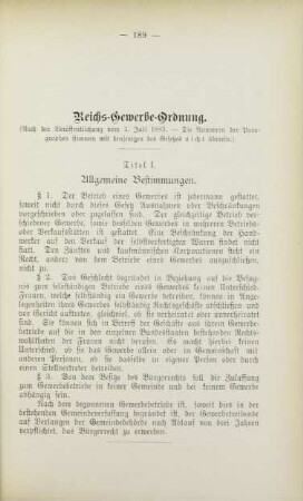 VII. Reichs-Gewerbe-Ordnung.