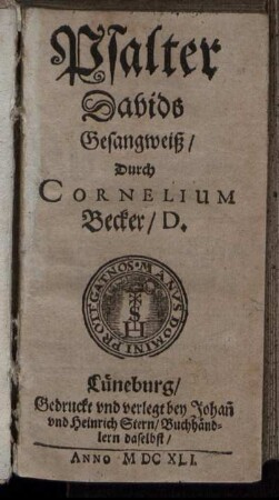 Psalter Davids Gesangweiß