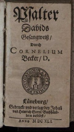 Psalter Davids Gesangweiß