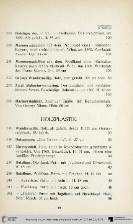Holzplastik (Nr. 235-242)