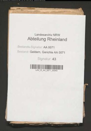 Beilagen zu den Verbindnisprotokollen für Wetten, Kapellen und Kevelaer