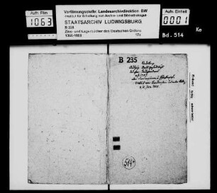 Amt Stocksberg: Lagerbuch über Zaberfeld, Leonbronn und Ochsenberg (Auszug)