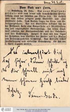 Postkarte vom 27.02.1908