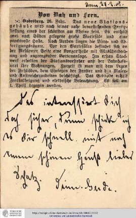 Postkarte vom 27.02.1908