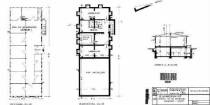 Kornwestheim Pbf: Nebengebäude Dienstg.f.Nm Stg.2 Bauwarte Grundrisse EG,UG