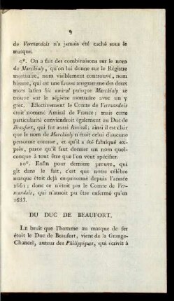 Du Duc De Beaufort.