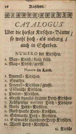 Numero der Kirschen.