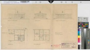 Umbau der Güterabfertigung: Grundrisse, Ansichten, M. 1:100 Hga, Sknr.: 1, Fanr.: 13, Bunr.: 1