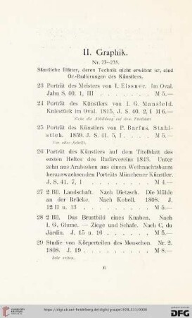 II. Graphik (Nr. 23-234)