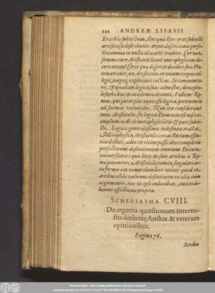 Schediasma CVIII.