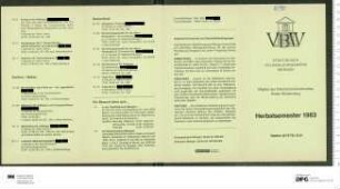 Programm 2. Semester 1983