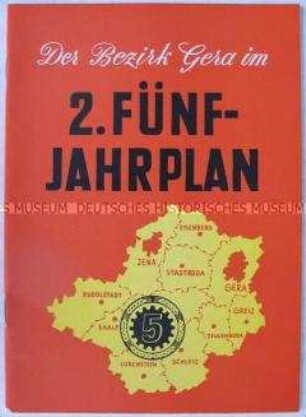 Agitationsschrift der Nationalen Front für die Erfüllung des Fünfjahrplans im Bezirk Gera
