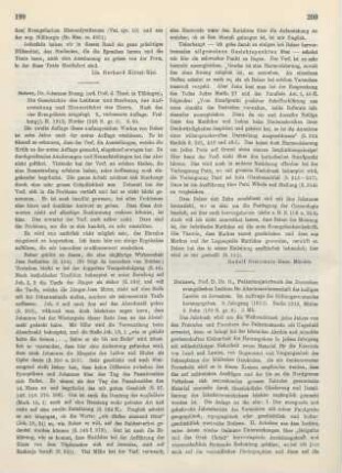199-200 [Rezension] Belser, Johannes Evangelist, Die Geschichte des Leidens und Sterbens, der Auferstehung und Himmelfahrt des Herrn