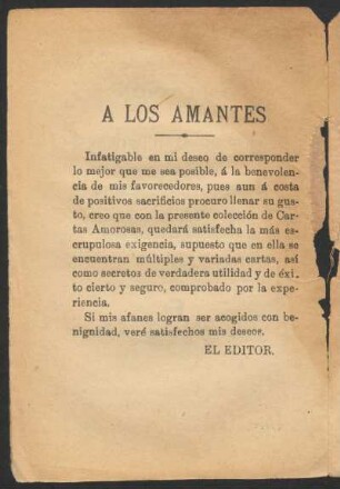 A los amantes
