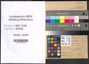 Entnazifizierung Josef Kemp , geb. 03.09.1893 (Gastwirt)