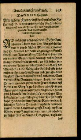 Das XXXIX. Capittel. Wie sich die Frewde deß hochzeitlichen Festes mehret/ ...
