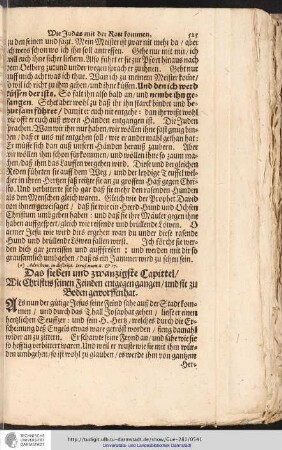 Das sieben und zwanzigste Capittel