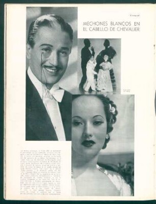 Mechones blancos en el cabello de Chevalier