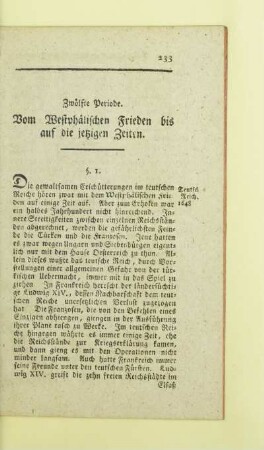 Zwölfte Periode. Vom Westphälischen Frieden bis auf die jetzigen Zeiten