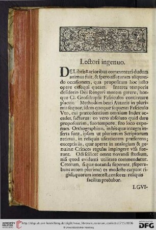 Lectori ingenuo