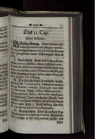 Das 11. Cap. Uteri Inflatio.