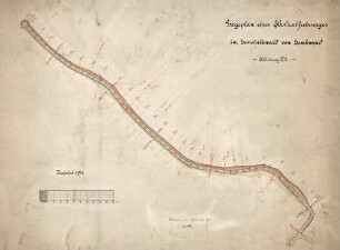 Lageplan eines Holzabfuhrweges im Gemeindewald von Geschwend