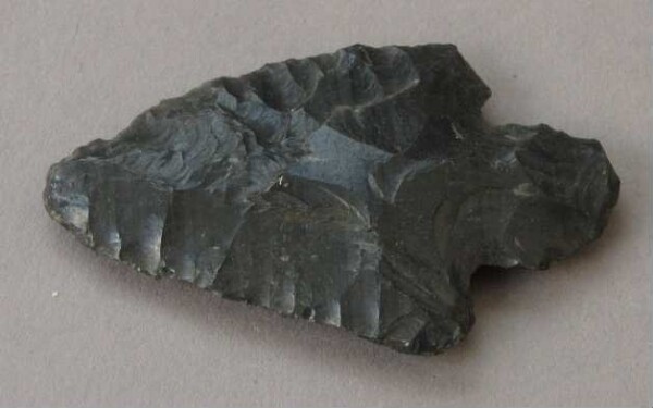 Arrowhead made from obsidian