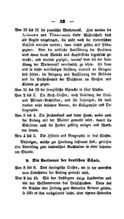 3. Die Lectionen der deutschen Schule