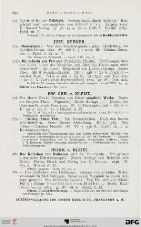 Ew. Chr. V. Kleist (Nr. 778-779)