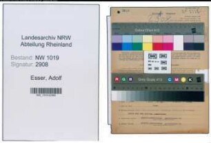 Entnazifizierung Adolf Esser , geb. 04.06.1902 (Kaufmann)