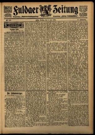 Erste Ausgabe vom Freitag, den 08. Juli 1904.