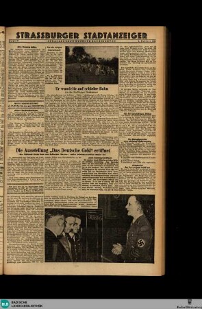 Straßburger neueste Nachrichten : amtliche Tageszeitung für das deutsche Elsass ; [...] ; Hauptausgabe Straßburg, Strassburger Stadtanzeiger