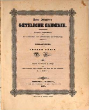 Dante Alighieri's Göttliche Comödie, 1. Die Hölle