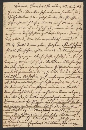 Brief an B. Schott's Söhne : 20.08.1897