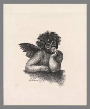 Ohne Titel (Engel mit Gasmaske)