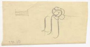 Studie Monogramm : Die Initialen E S zu einem Monogramm zusammen gefügt, unfertig