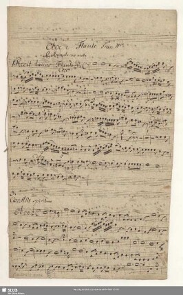 Oboe e Flauto Trav[erso]. IIdo