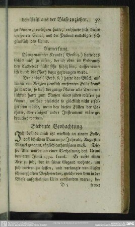 Siebente Beobachtung